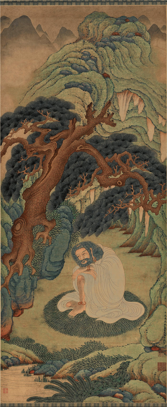 明 丁云鹏 释迦牟尼图轴纸本140.7×58