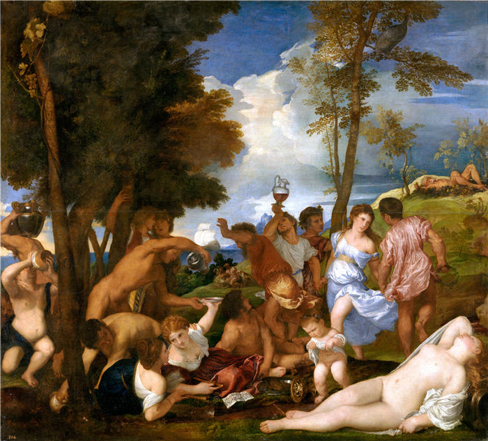 提香（Titian） -《安德里亚人的酒神》高清作品下载