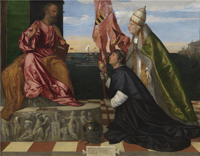 提香（Titian） -帕福斯（Paphos）主教雅科波·佩萨罗油画
