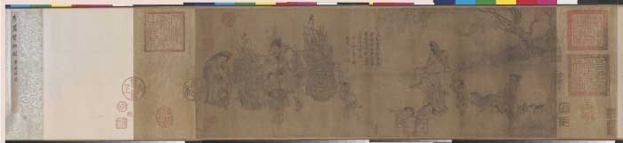 宋-李嵩-《货郎图》(全卷）绢本绢本高清作品-25.5x70.4-故宫