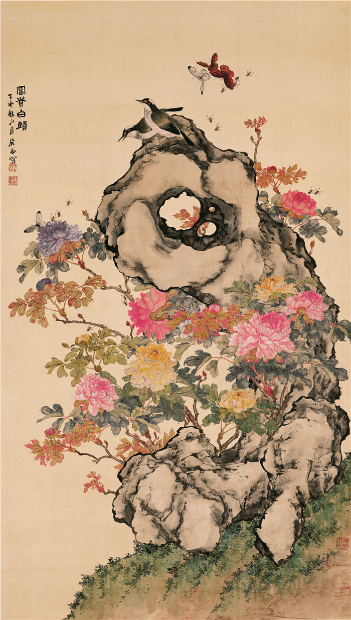 居廉 《富贵白头图》高清作品