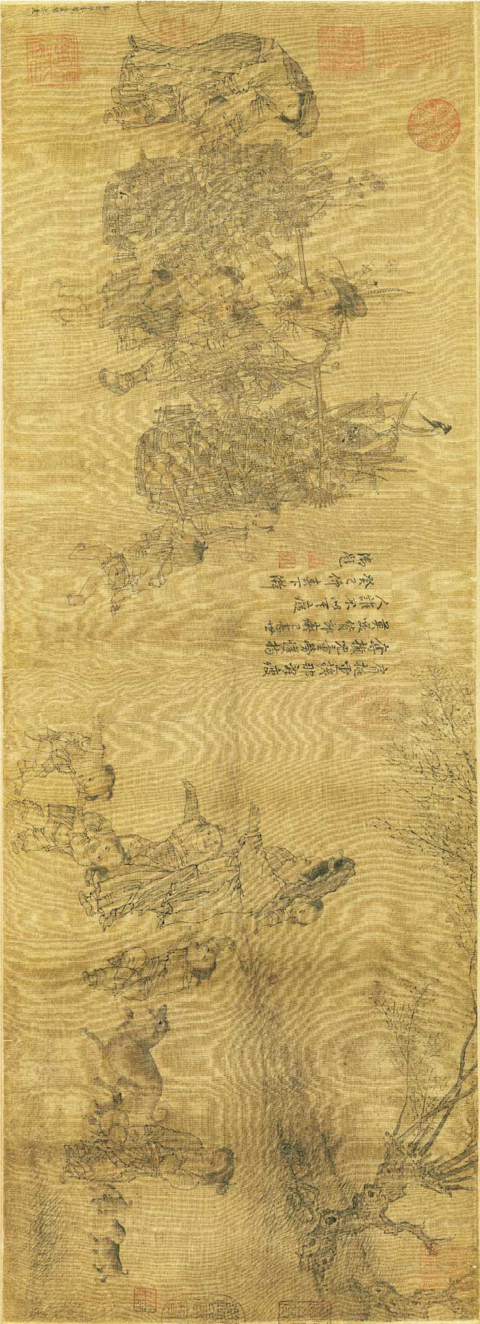 李嵩 《货郎图》绢本 25.5x70.4-01