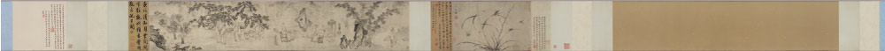 明 杜大成 《人物草虫图》(全卷)纸本高清作品 30x336