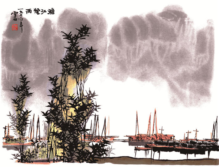 白雪石《漓江烟雨》高清作品