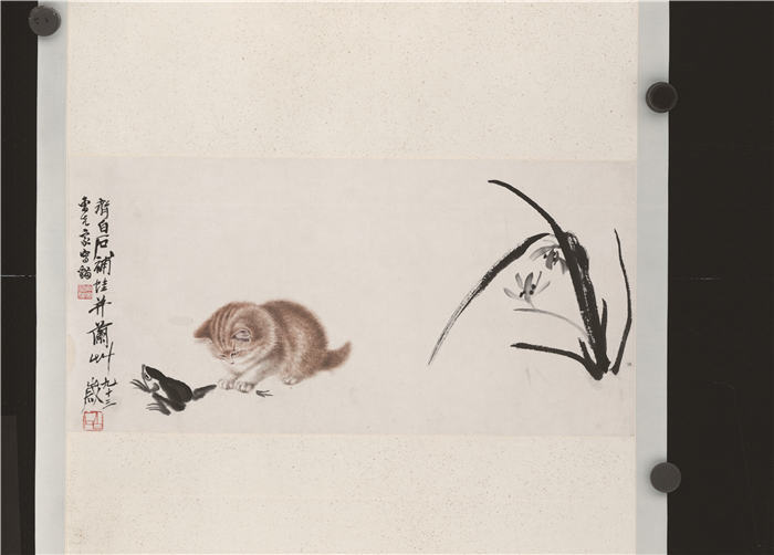 齐白石-《猫趣图》高清作品