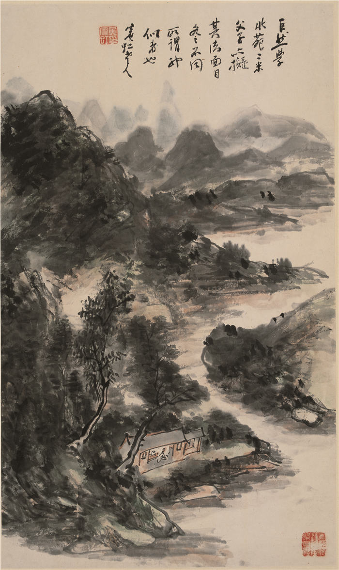 黄宾虹 《山水》高清作品 66-111cm