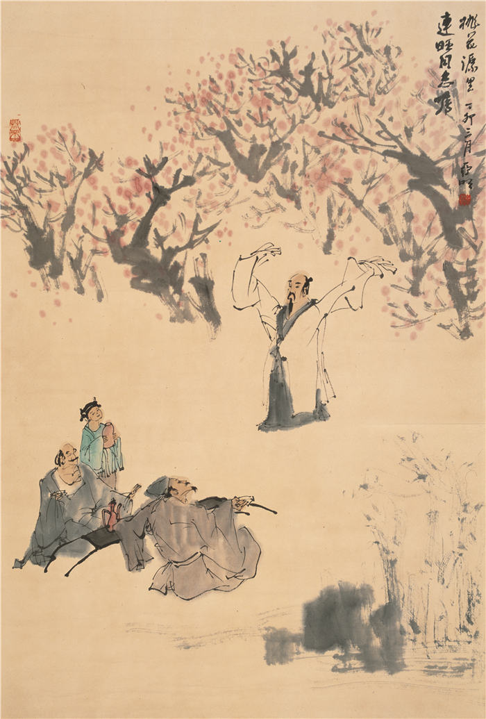 亚明 《桃花源里》高清作品 54-80cm