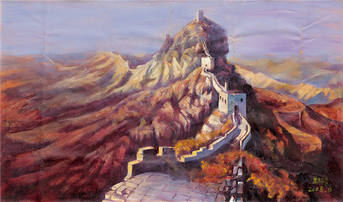 米林青 《长城》油画高清作品