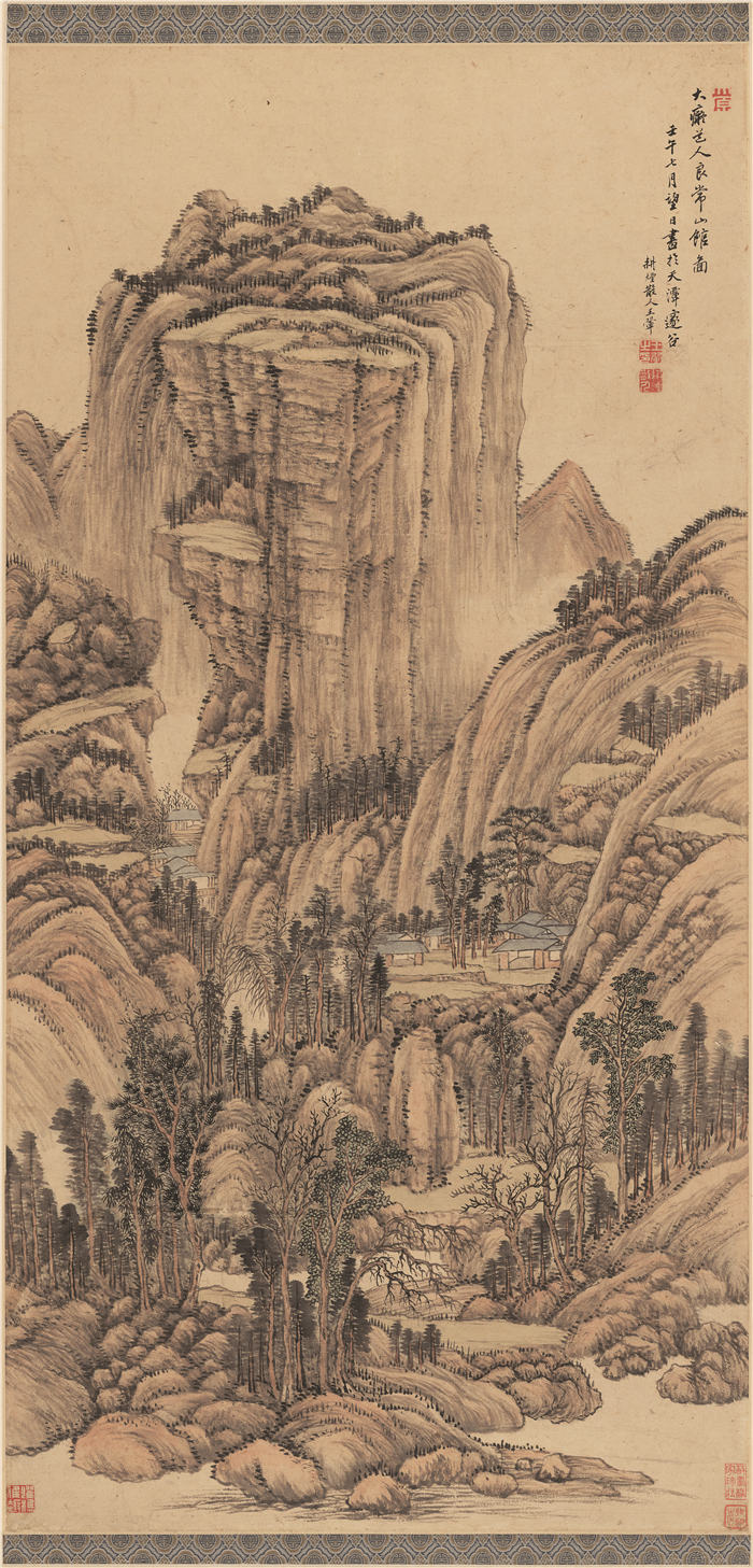 清-王翚 《良常山馆图》 纸本高清作品  53x110.4