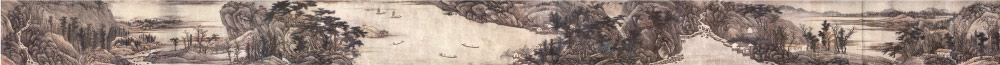 清 高岑 《江山无尽图卷》高清作品 29x453 上海博物馆