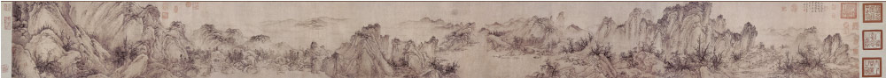 金 佚名 太古遗民 《江山行旅图》高清作品 38.42x417.83