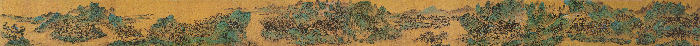 明 仇英 《辋川十景图》绢本高清作品 16×246