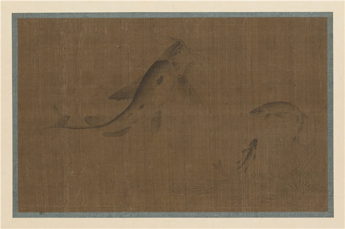 明 赖庵 《鱼图》高清作品 19.4×31