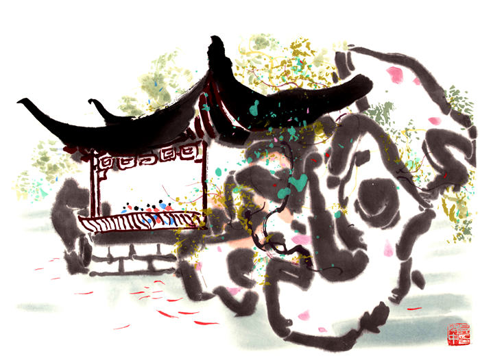 吴冠中《苏州园林》高清作品