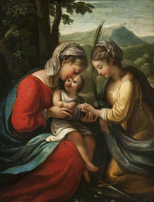 科雷焦（Correggio）作品-圣凯瑟琳的神秘婚姻 2