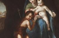科雷焦（Correggio）作品-麦当娜和孩子与婴儿施洗者圣约翰