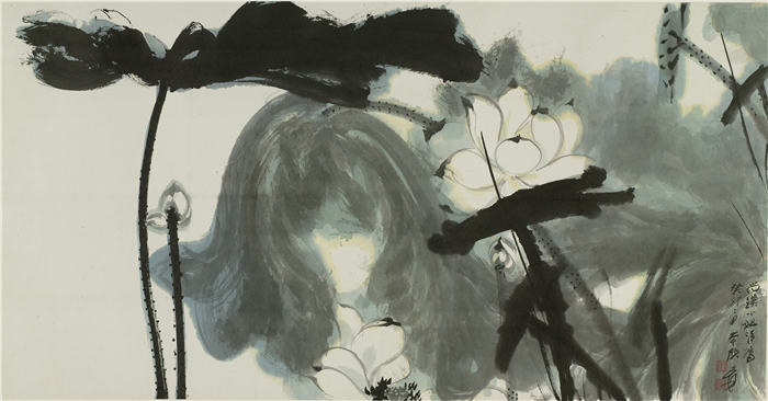 张大千 荷花 (1) 高清作品