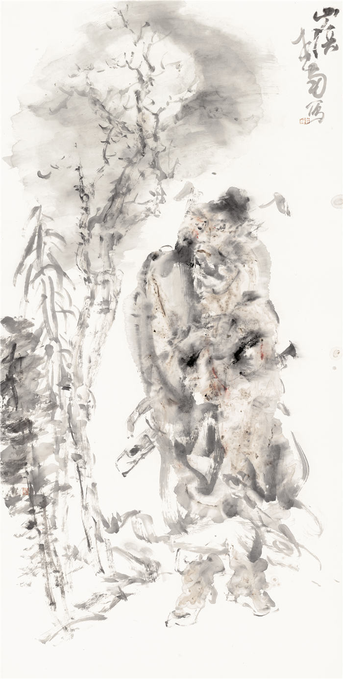 李世南-《寒林钟馗》高清作品-137x69