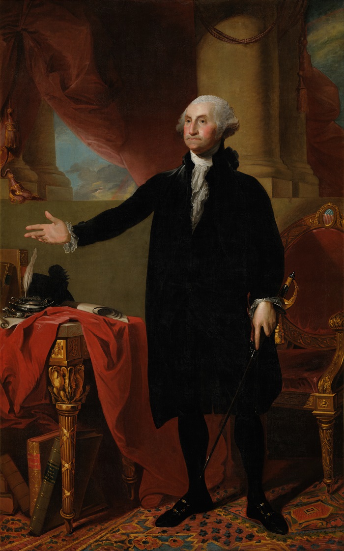 吉尔伯特·斯图尔特（Gilbert Stuart，美国画家）高清作品-《乔治华盛顿 (1797)》