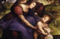 弗朗切斯科·梅尔齐（Francesco Melzi）作品-圣安妮与圣母子拥抱羔羊，达芬奇之后