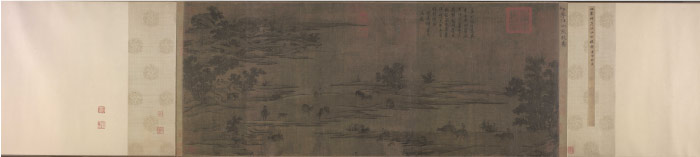 宋 祁序《江山放牧图卷》绢本47x115.6 故宫博物院