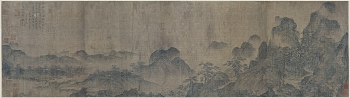 北宋 胡舜臣 送郝玄明使秦图 绢本30x111