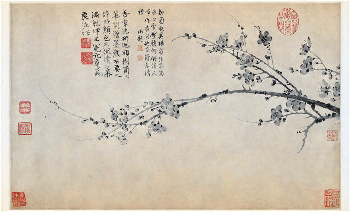 元  王冕 《墨梅图》纸本水墨50.9x31.9北京故宫