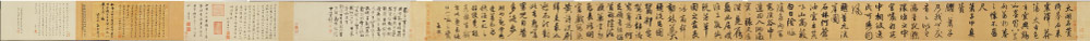 元 赵孟頫书法《太湖石赞》 纸本 28.5x750