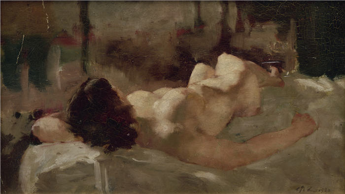 吴作人 《女人体》高清作品-29.5x49.5