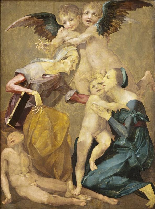 乔瓦尼·巴蒂斯塔·迪·雅各布（Giovanni Battista di Jacopo）作品-神圣家族