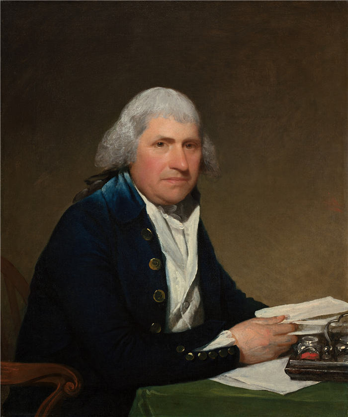 吉尔伯特·斯图尔特（Gilbert Stuart，美国画家）高清作品-理查德·耶茨，1793-1794