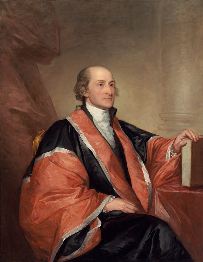 吉尔伯特·斯图尔特（Gilbert Stuart，美国画家）高清作品-约翰·杰伊，1794