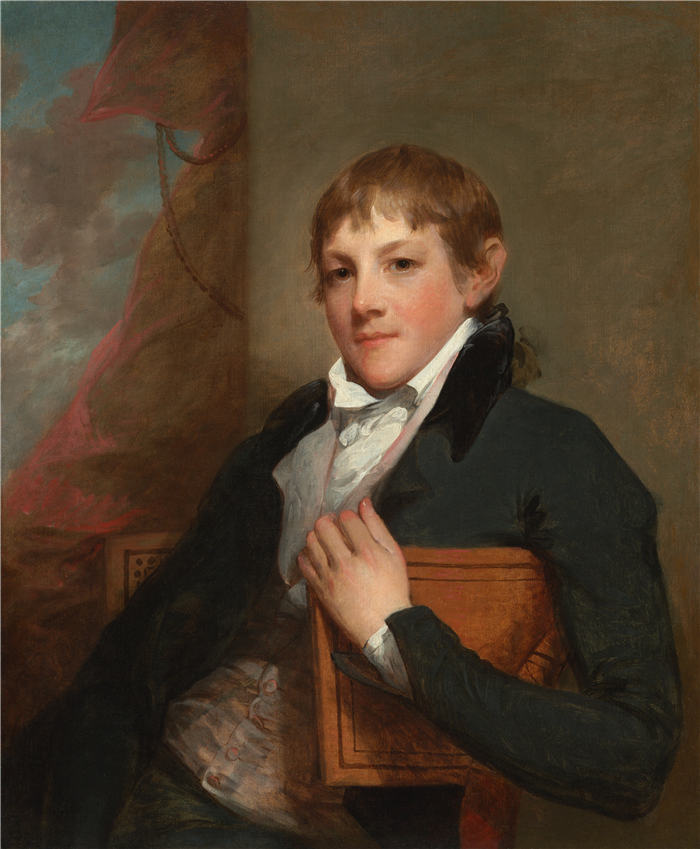 吉尔伯特·斯图尔特（Gilbert Stuart，美国画家）高清作品-约翰·伦道夫，1804-1805
