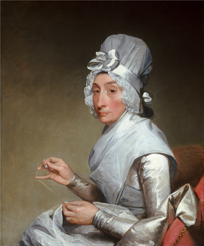 吉尔伯特·斯图尔特（Gilbert Stuart，美国画家）高清作品-凯瑟琳·布拉斯·耶茨（理查德·耶茨夫人）1793