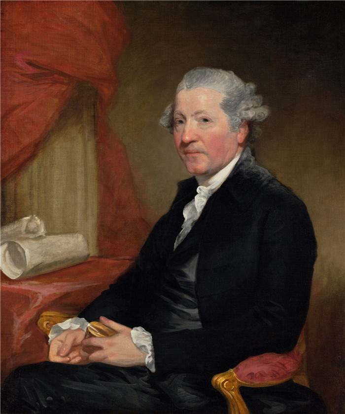 吉尔伯特·斯图尔特（Gilbert Stuart，美国画家）高清作品-约书亚·雷诺兹爵士 1784