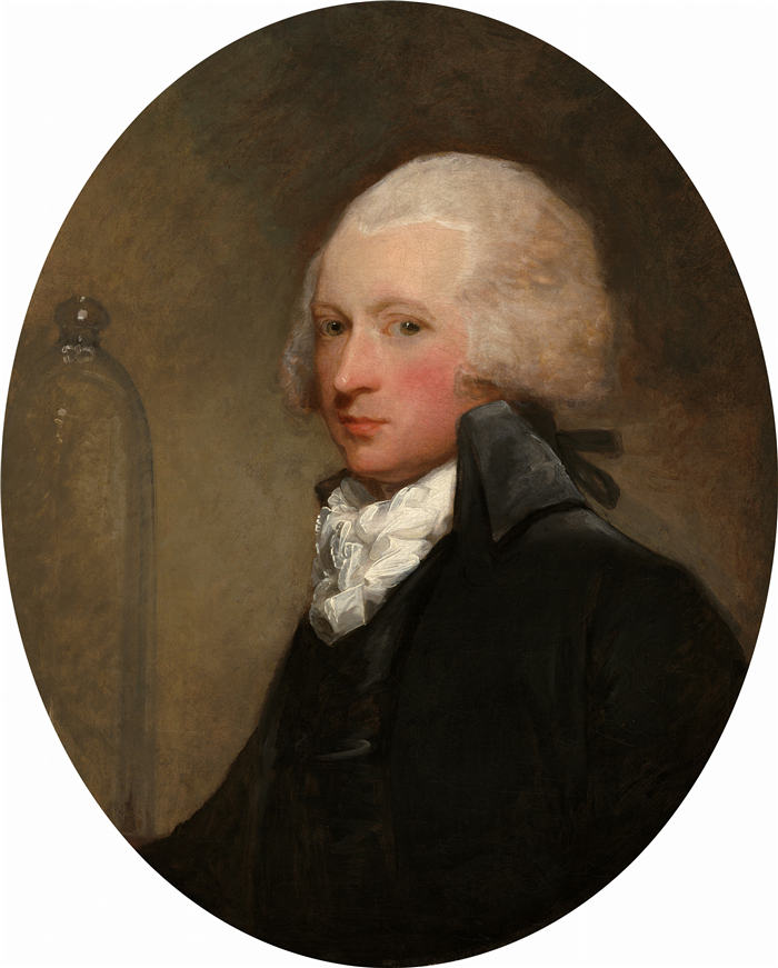 吉尔伯特·斯图尔特（Gilbert Stuart，美国画家）高清作品-威廉·哈蒂根博士，约1793年