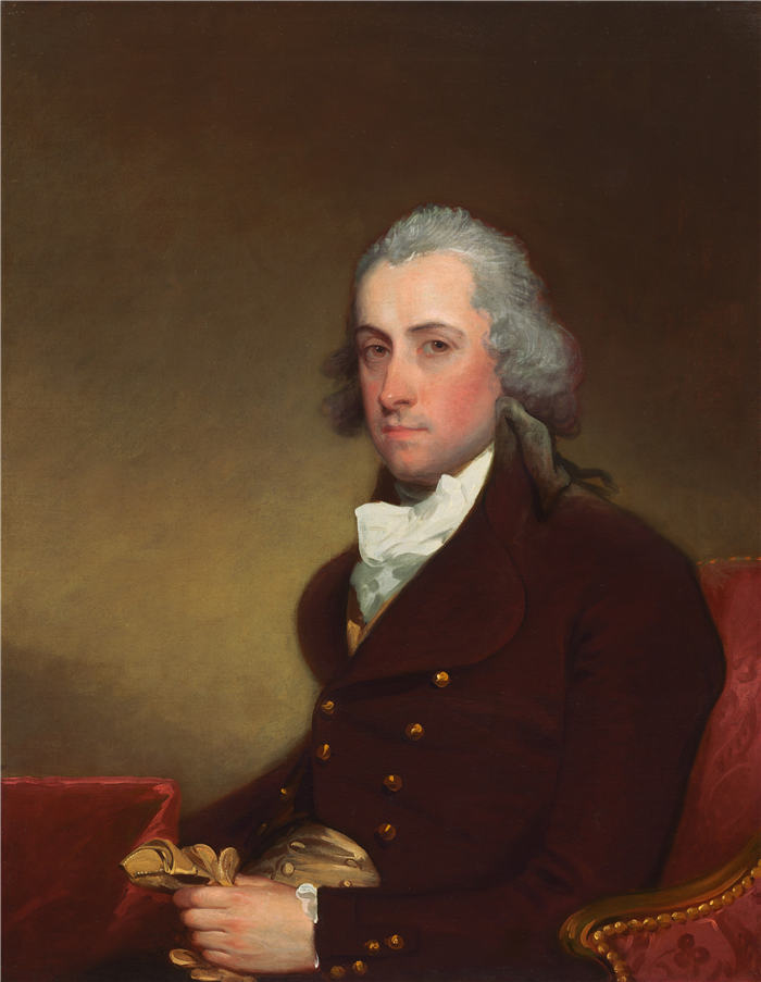 吉尔伯特·斯图尔特（Gilbert Stuart，美国画家）高清作品-斯蒂芬·范伦斯勒三世，1793-1795