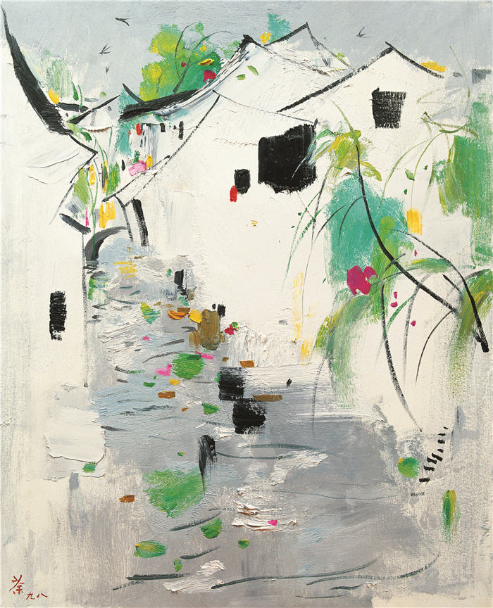 吴冠中 《怀乡》高清作品