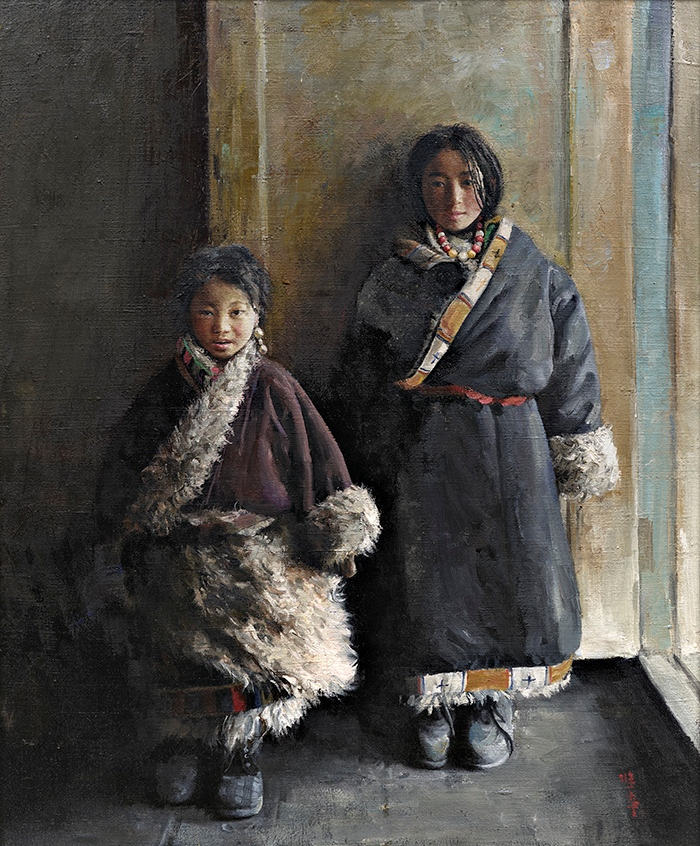 徐唯辛油画高清作品《藏族小孩》