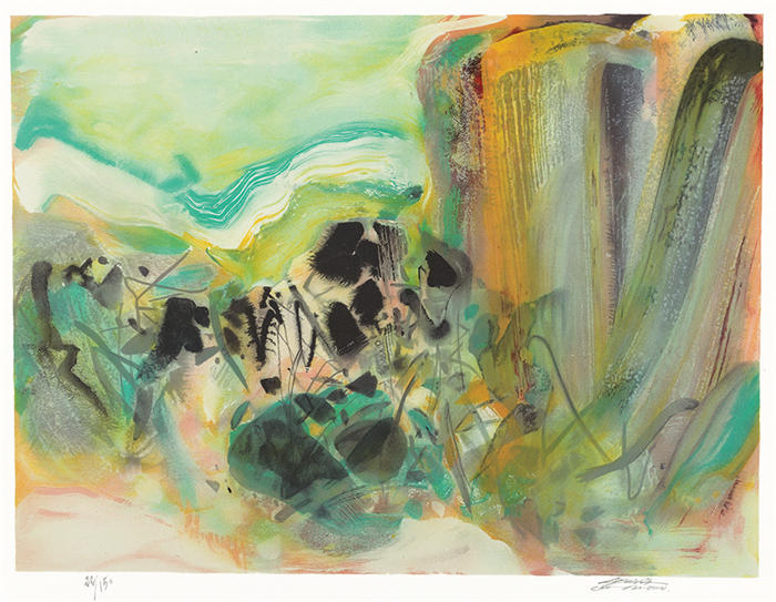 朱德群油画高清作品《浪》