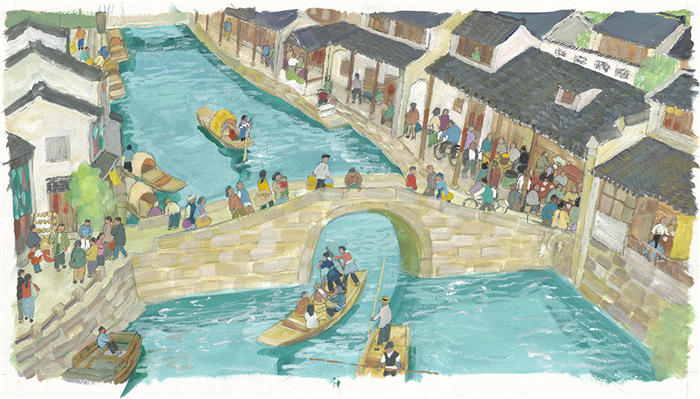 周翔高清水粉作品-01-35.5x67