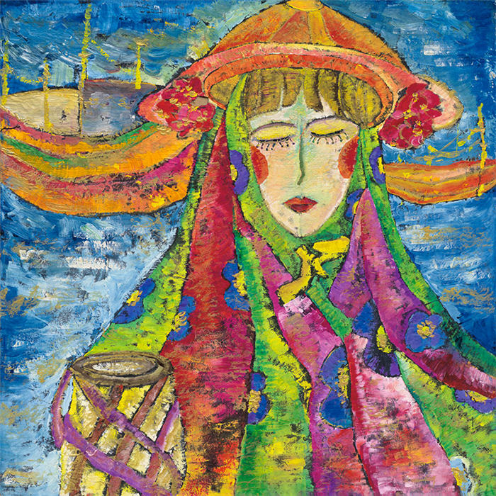 庄文莉《惠安女》油画高清作品62x62