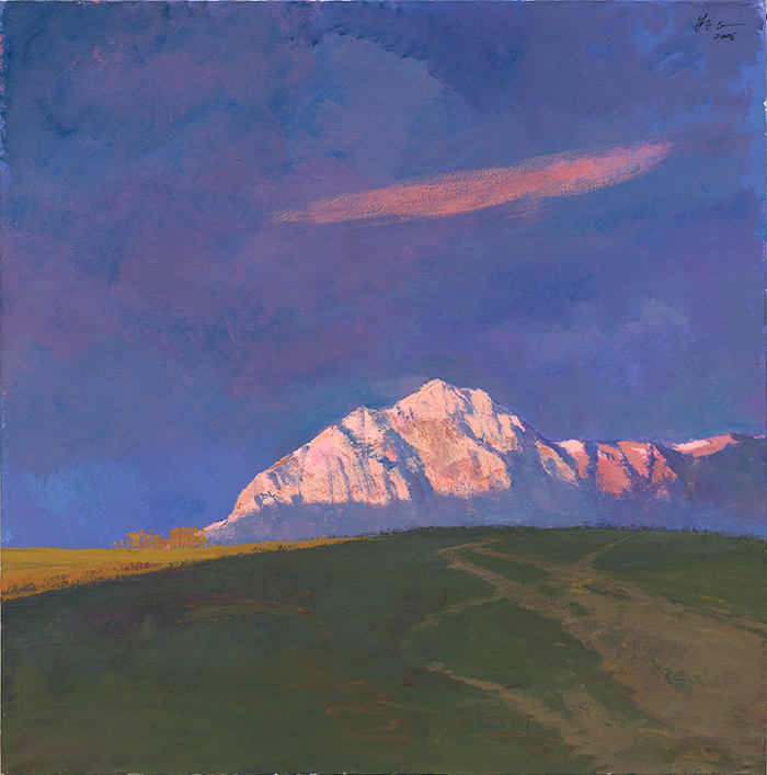 朱乃正 油画《望晖》高清作品-120x120