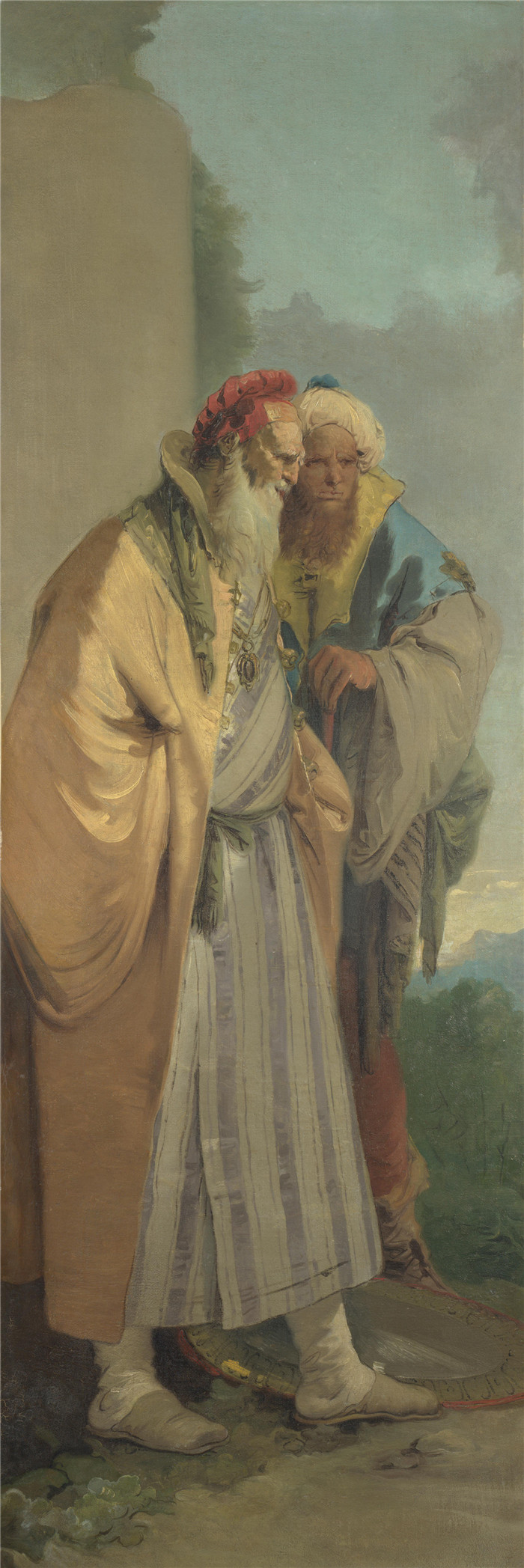 乔瓦尼·巴蒂斯塔·提埃波罗,Giovanni Battista Tiepolo - Two Men in Oriental Costume高清作品