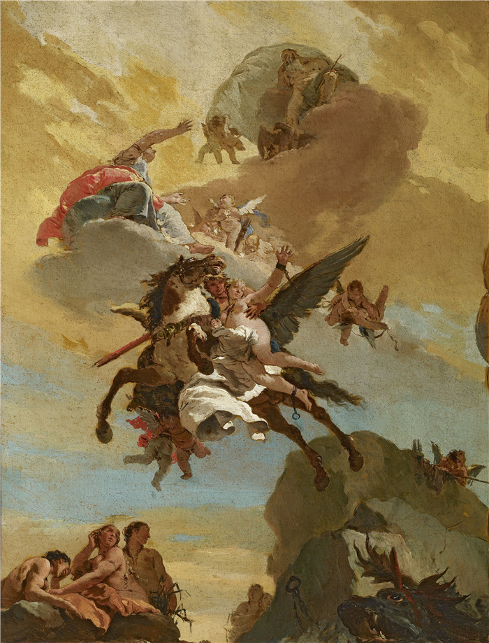 乔瓦尼·巴蒂斯塔·提埃波罗,Giovanni Battista Tiepolo - Perseus and Andromeda, 1730高清作品