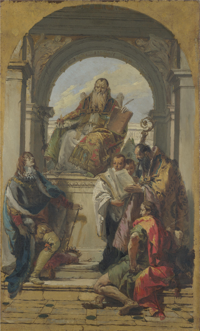 乔瓦尼·巴蒂斯塔·提埃波罗,Giovanni Battista Tiepolo - Four Saints高清作品
