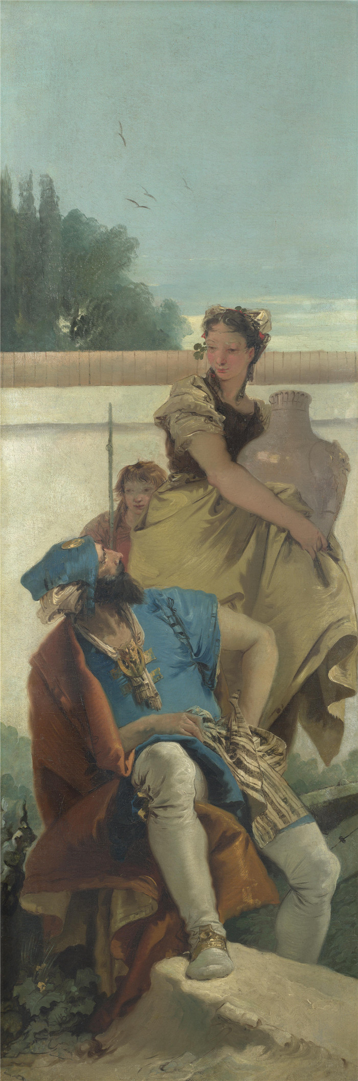 乔瓦尼·巴蒂斯塔·提埃波罗,Giovanni Battista Tiepolo - Seated Man, Woman with Jar, and Boy高清作品