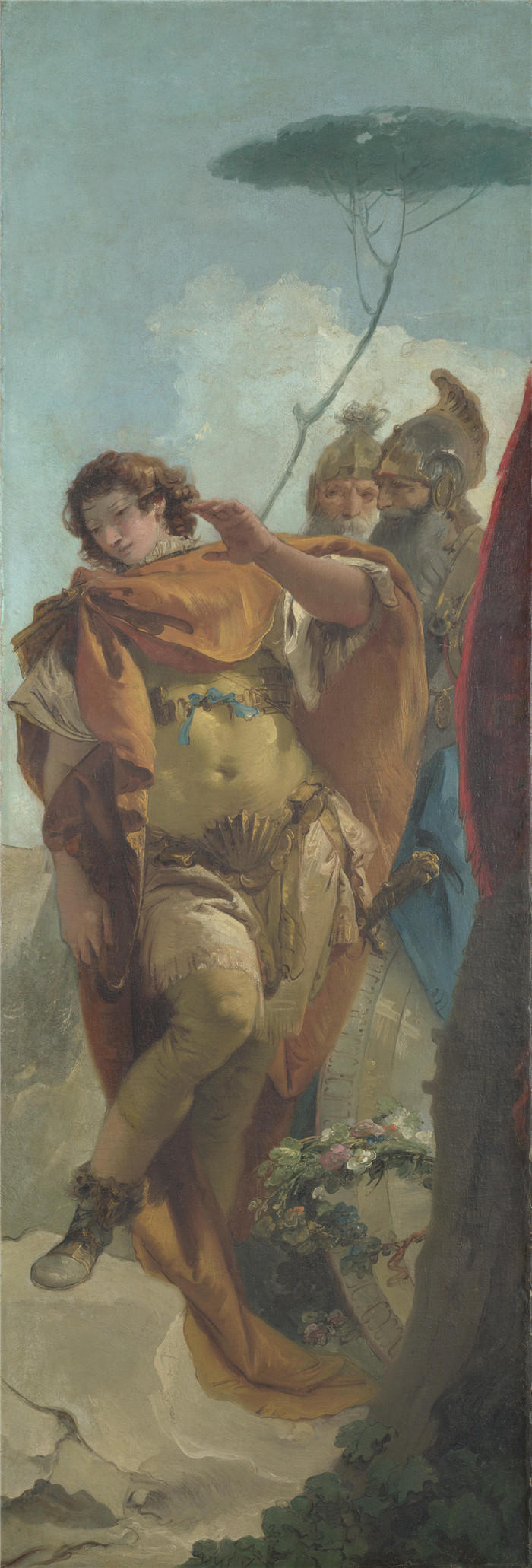 乔瓦尼·巴蒂斯塔·提埃波罗,Giovanni Battista Tiepolo - Rinaldo turning in Shame from the Magic Shield高清作品