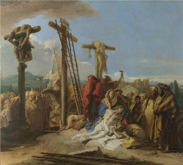 乔瓦尼·巴蒂斯塔·提埃波罗,Giovanni Domenico Tiepolo - The Lamentation at the Foot of the Cross高清作品