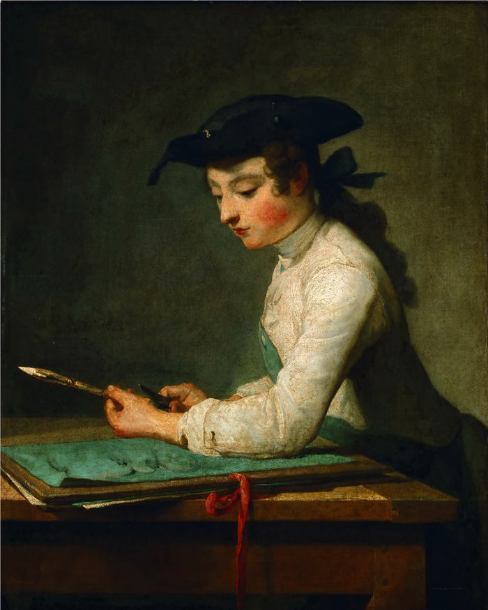 让-西蒙·夏尔丹（Jean-Siméon Chardin）油画高清作品16-女孩油画